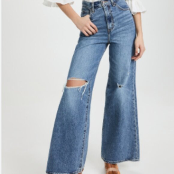 Levi's Denim - Levi's Premium High Loose Flare Jeans Distressed- Size 27 X 29